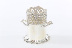 English Silver Plate Barware Bottle Holder