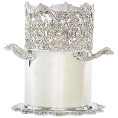 Portabottiglie inglese da bar in silver plate
