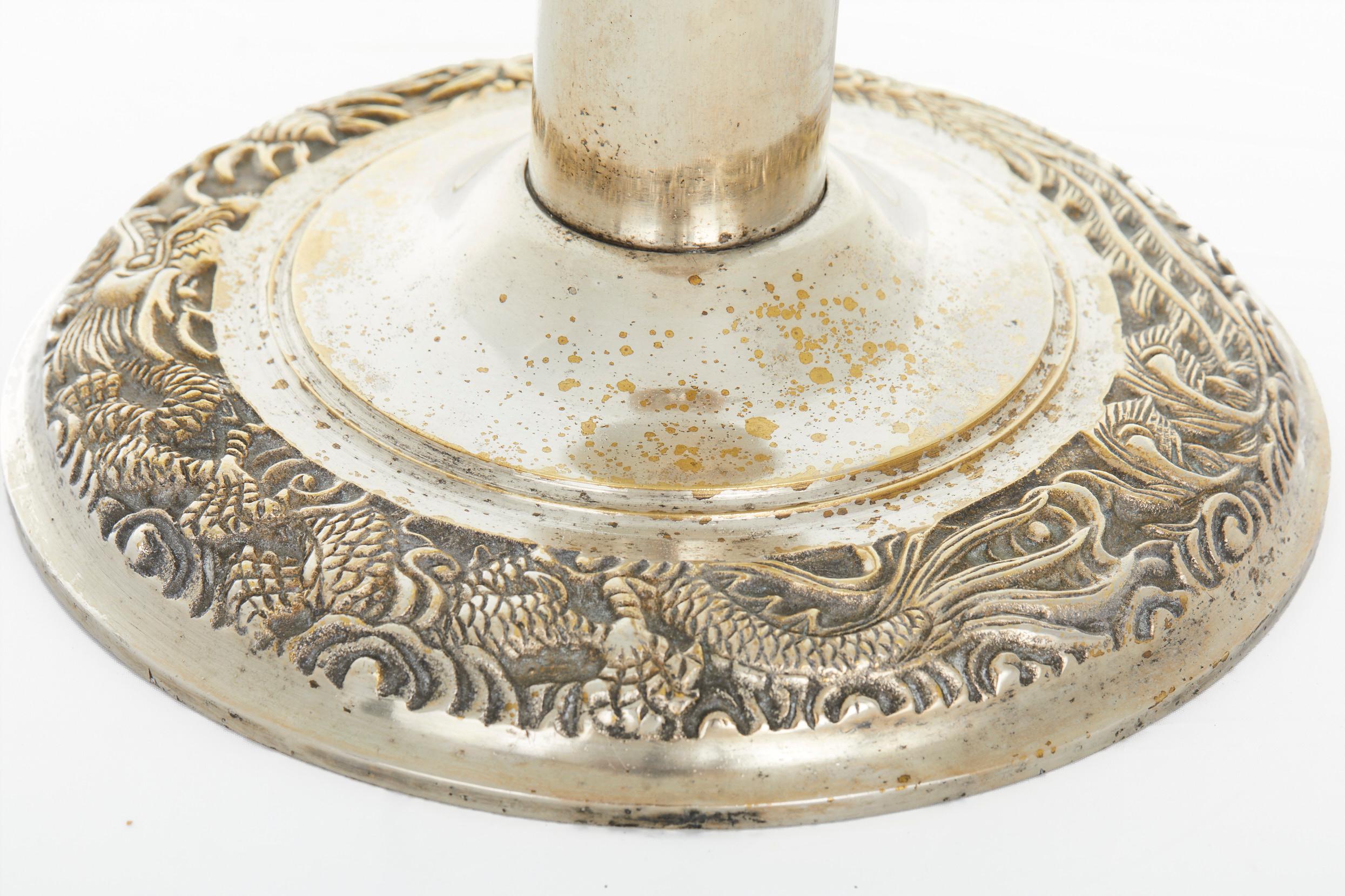Englischer versilberter Weinkühler / Ständer aus Barzubehör (Art nouveau)