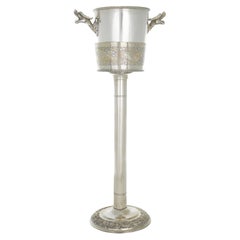 English Silver Plate Barware Wine Cooler / Stand