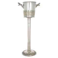 Used English Silver Plate Barware Wine Cooler / Stand