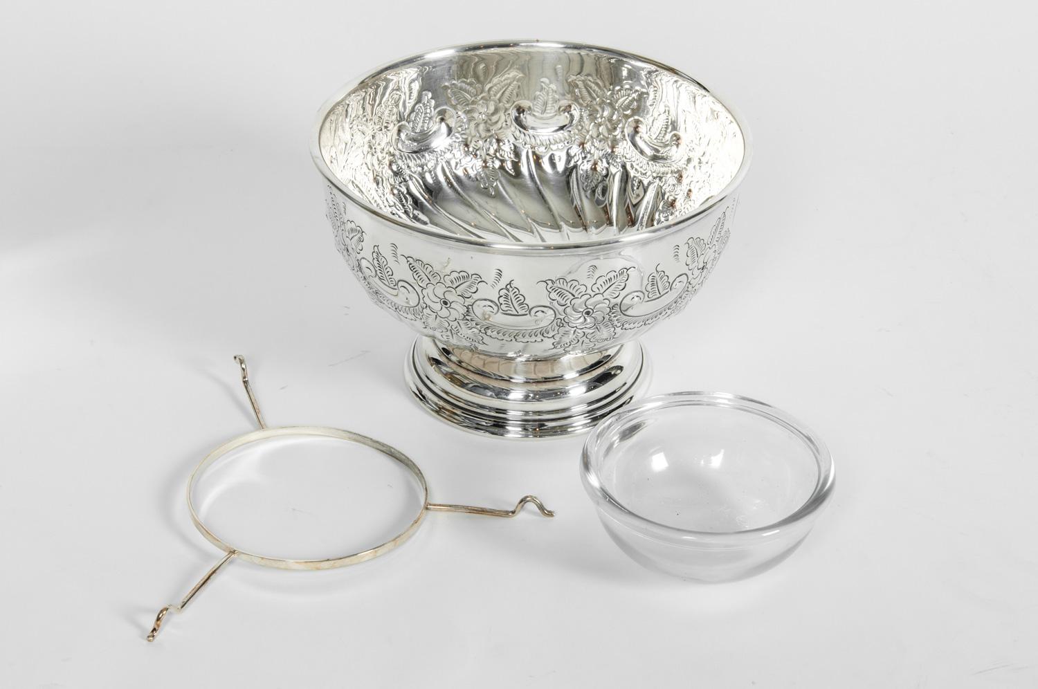 Mid-19th Century English Silver Plate Caviar Dish Set .