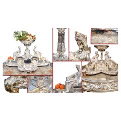 English Silver Plate Centrepiece Monumental Platter Dish Epergne 1930