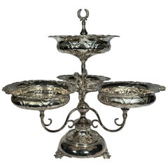Englische Silberplatte Epergne um 1950