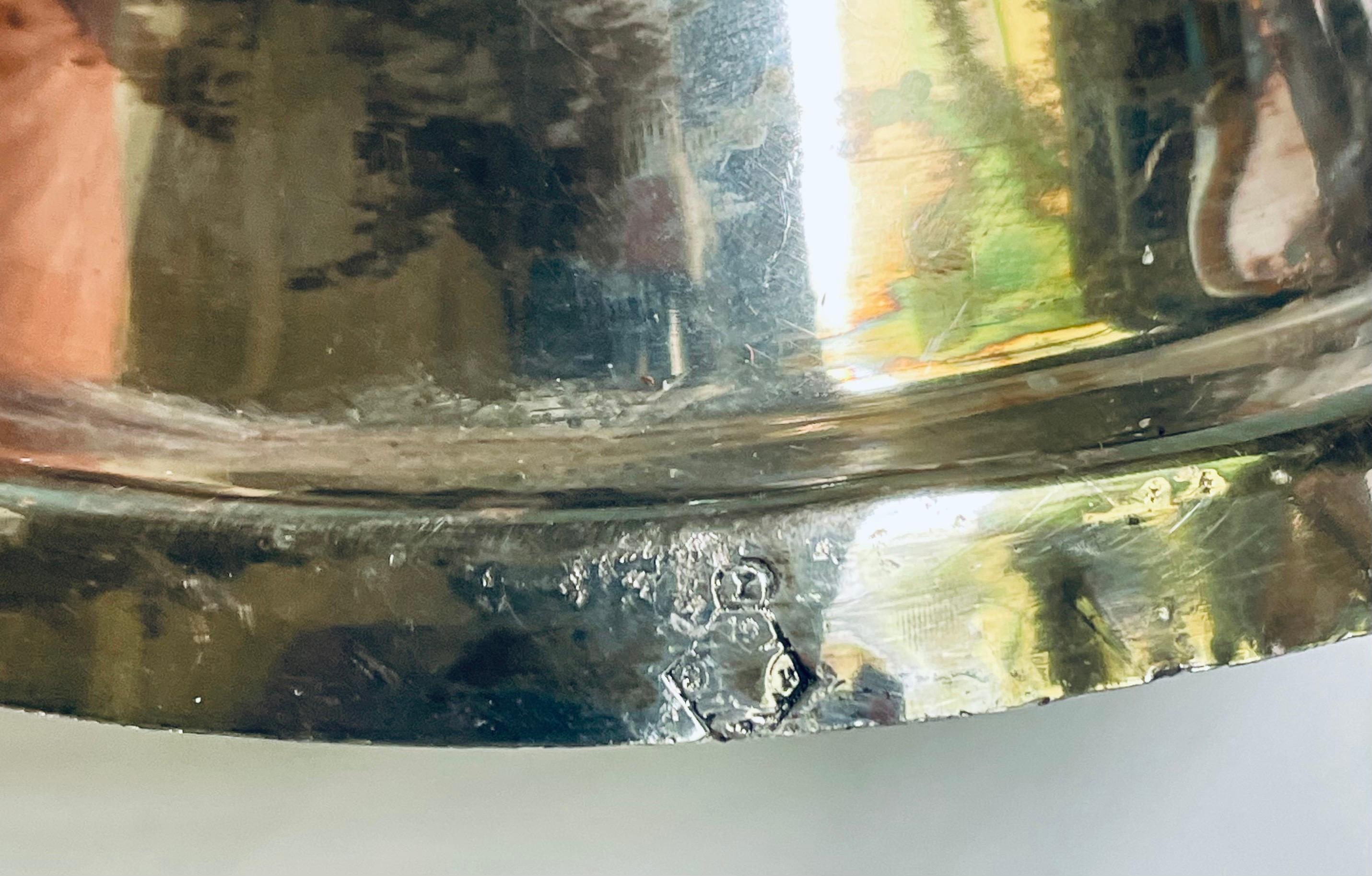 Englisch Silber Platte figuralen Löwen Tintenfass Halter im Angebot 12