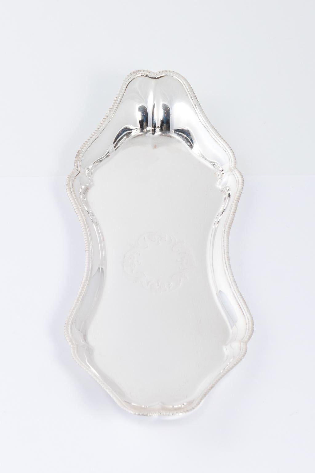 English Silver Plate Pen Tray For Sale 2