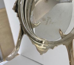 English Silver Plate Roll Top Dish