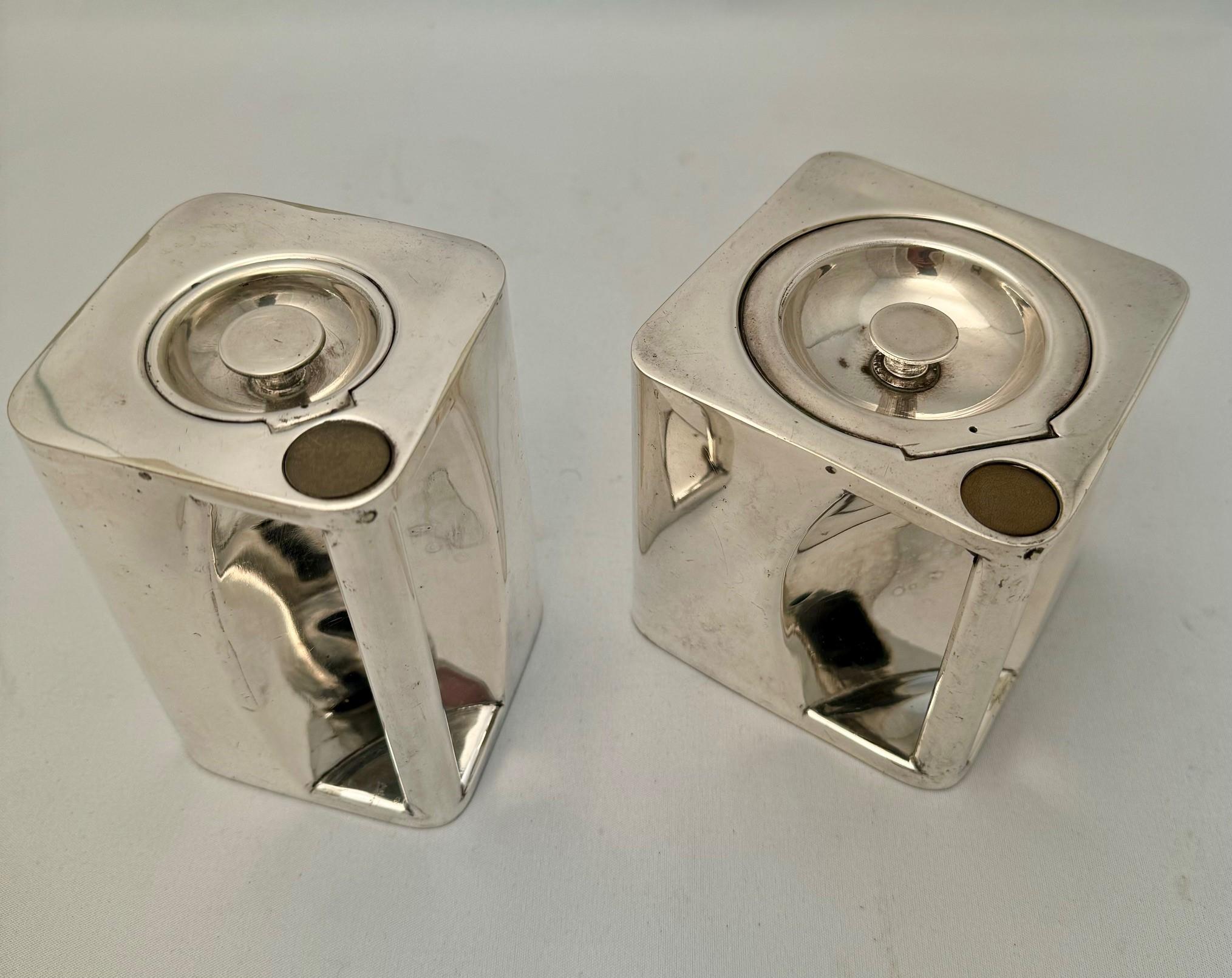 English Silver Plate “The Cube Tea Set” by Robert Johnson 5