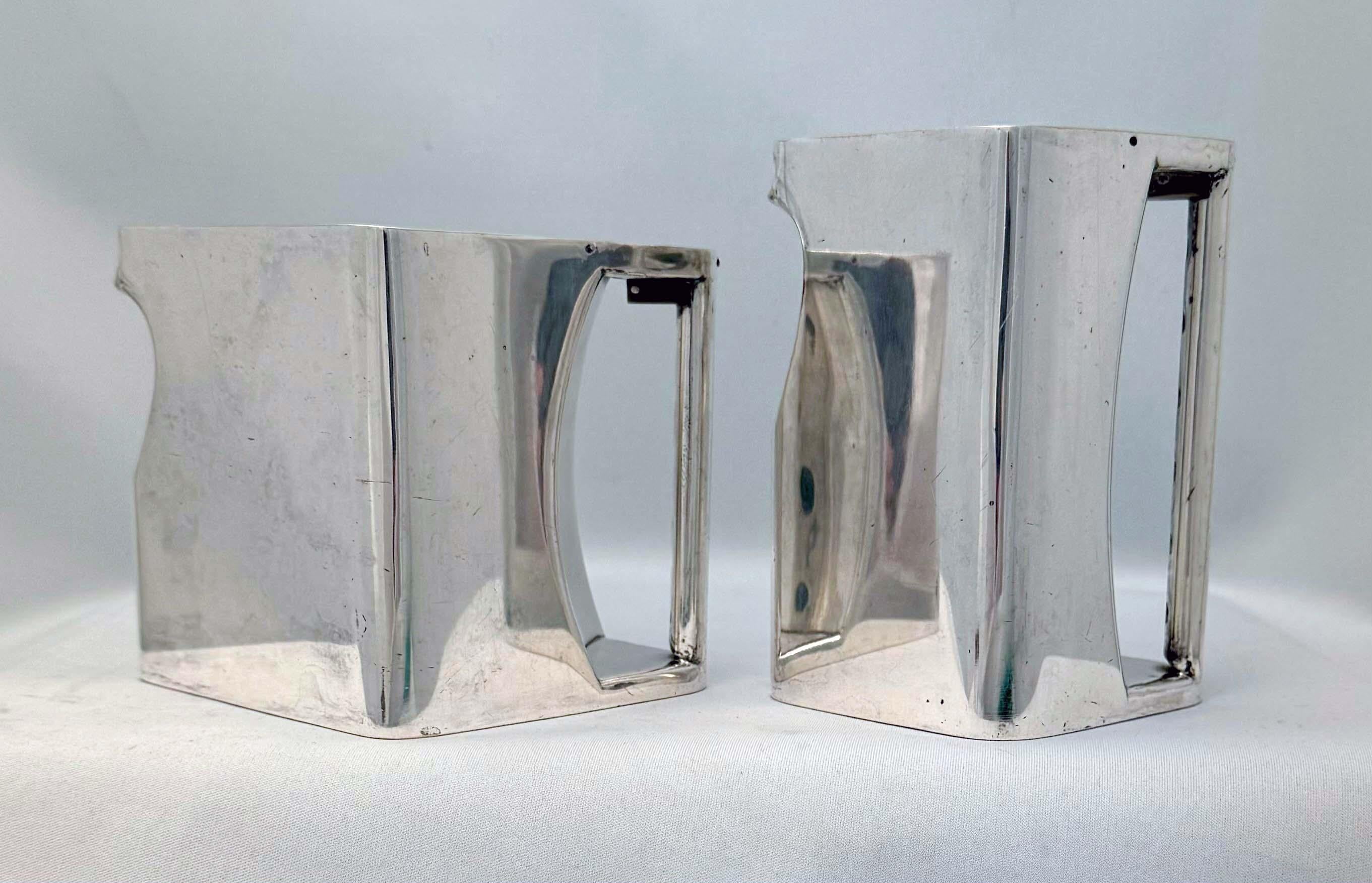 English Silver Plate “The Cube Tea Set” by Robert Johnson 8