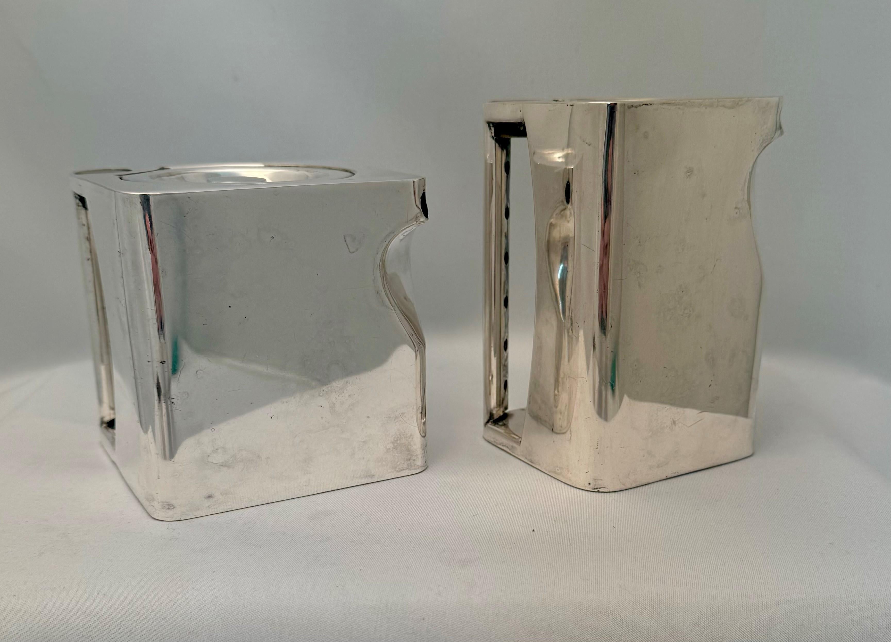 English Silver Plate “The Cube Tea Set” by Robert Johnson 12