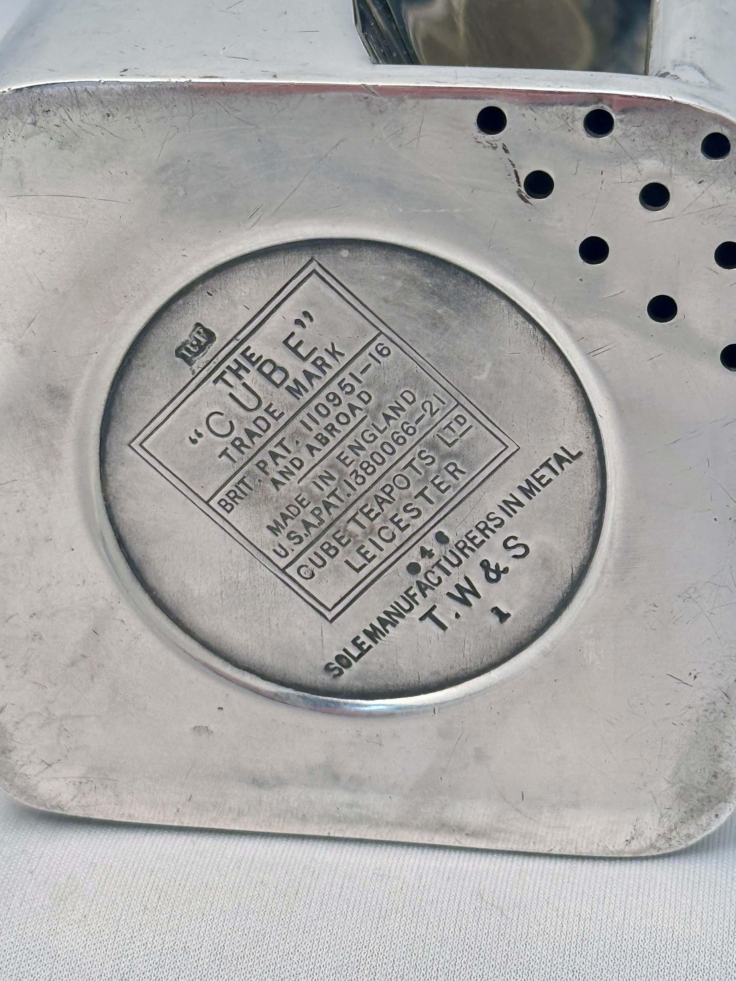 English Silver Plate “The Cube Tea Set” by Robert Johnson 13