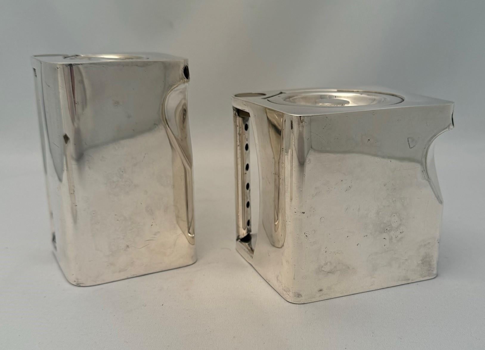 20th Century English Silver Plate “The Cube Tea Set” by Robert Johnson