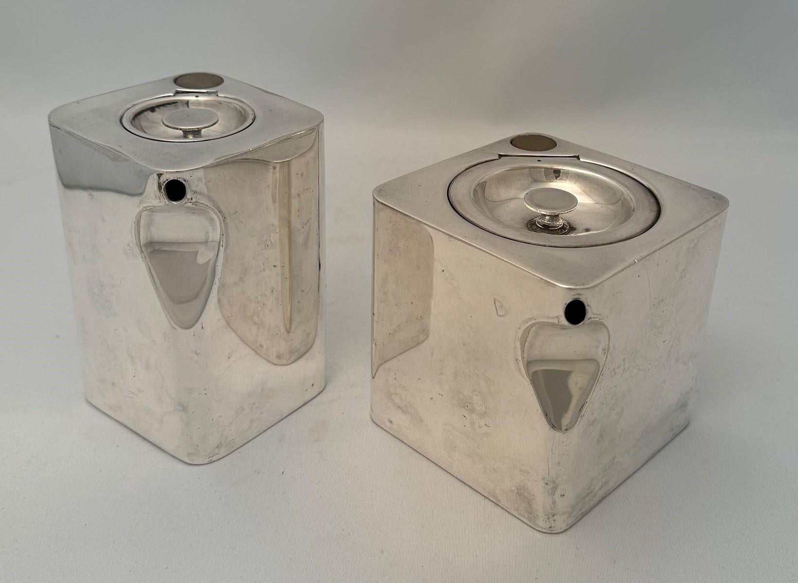 English Silver Plate “The Cube Tea Set” by Robert Johnson 2