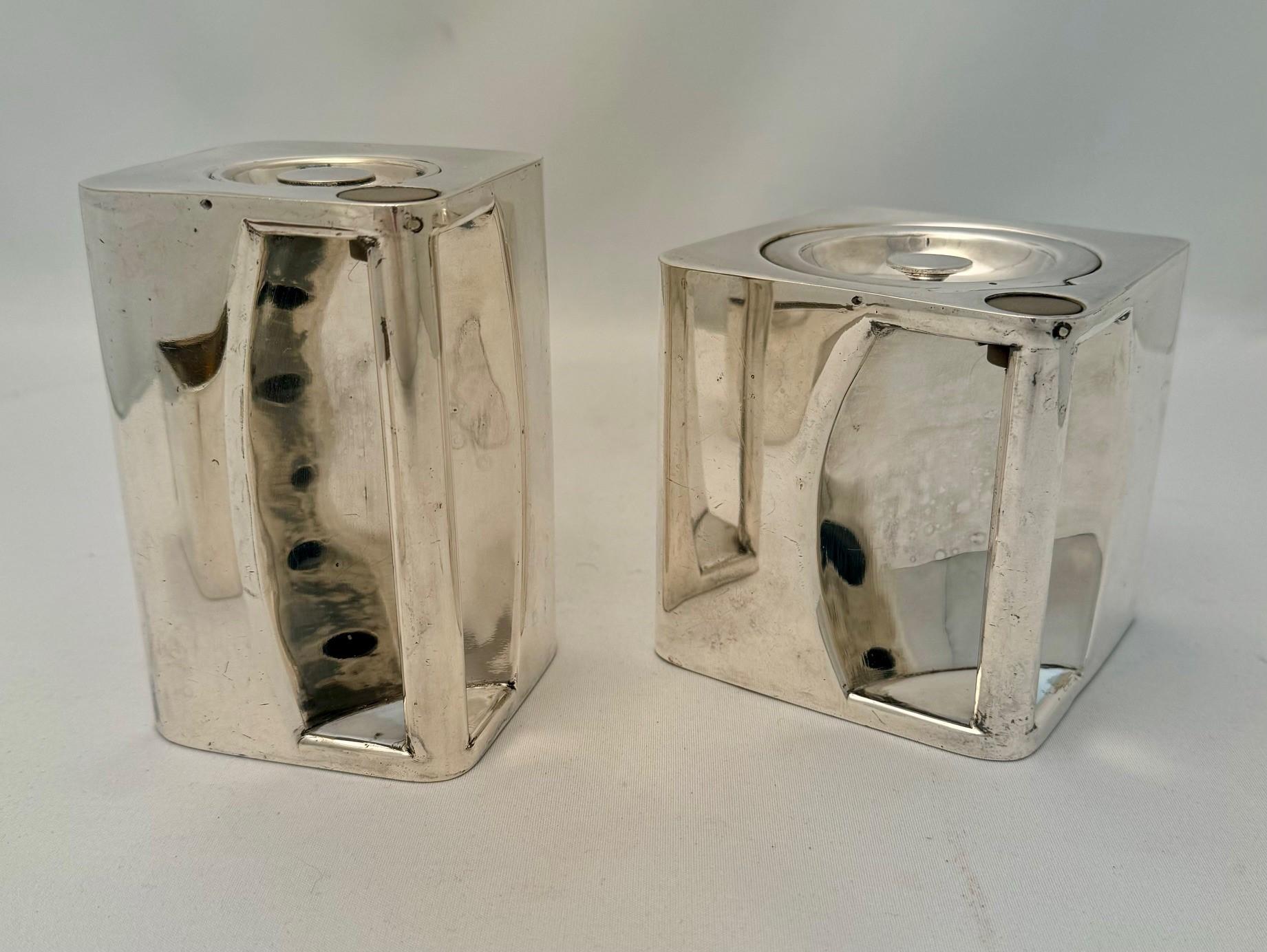 English Silver Plate “The Cube Tea Set” by Robert Johnson 3