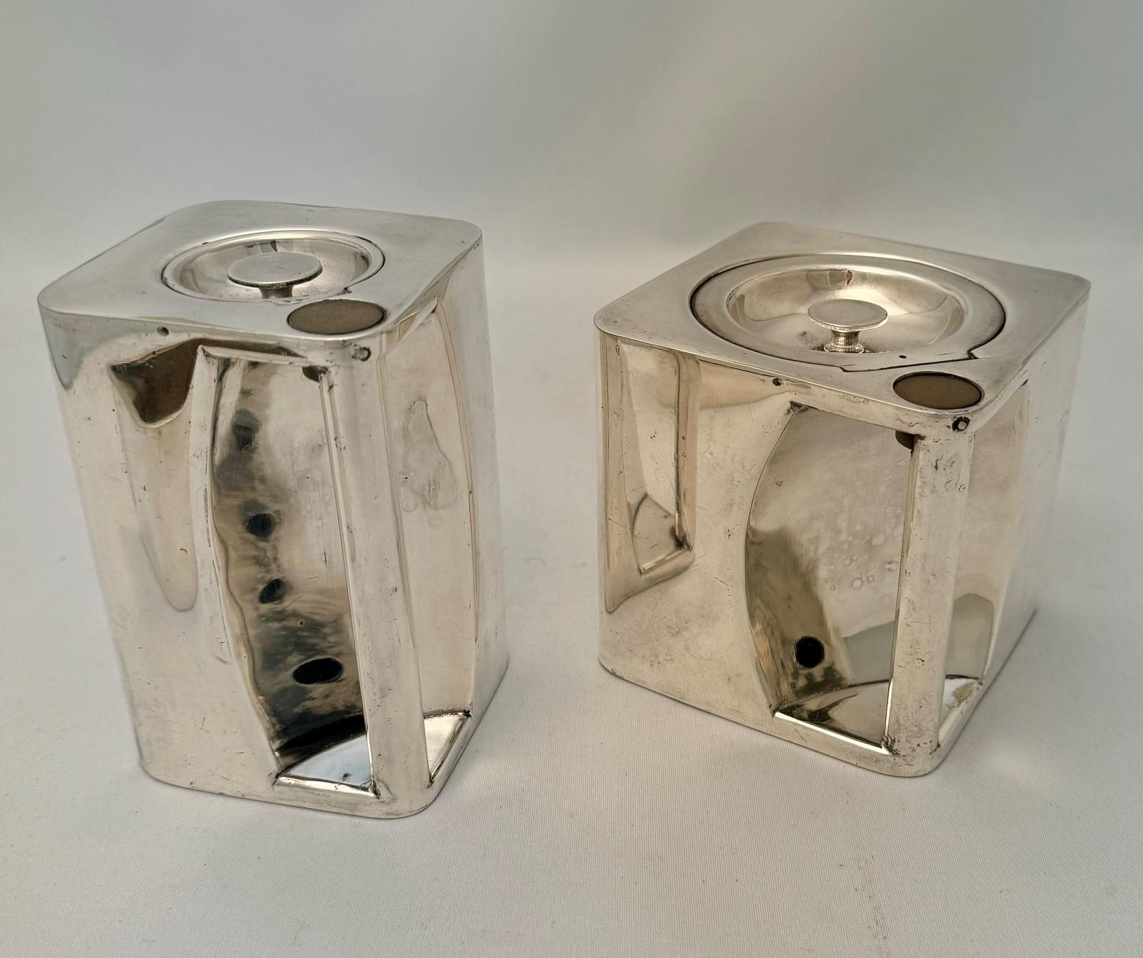 English Silver Plate “The Cube Tea Set” by Robert Johnson 4