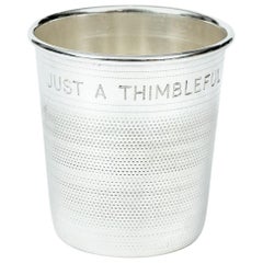 English Silver Plate Thimble Cup
