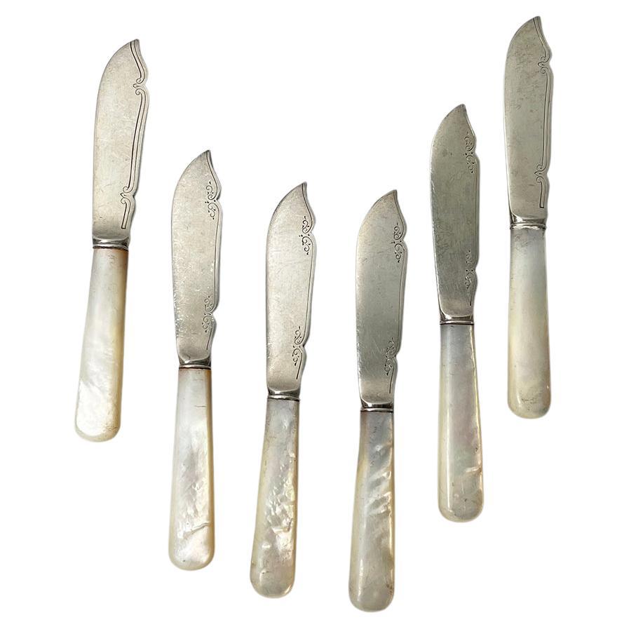 English silver-plated and Bakelite knifes by Mappin and Weeb, 1950s For Sale