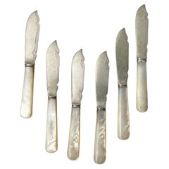 English silver-plated and Bakelite knifes by Mappin and Weeb, 1950s