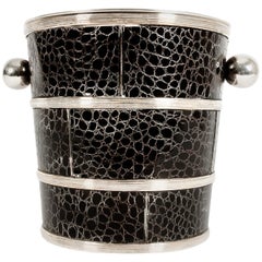 English Silver Plated Barware Crocodile Wine Cooler or Ice Bucket