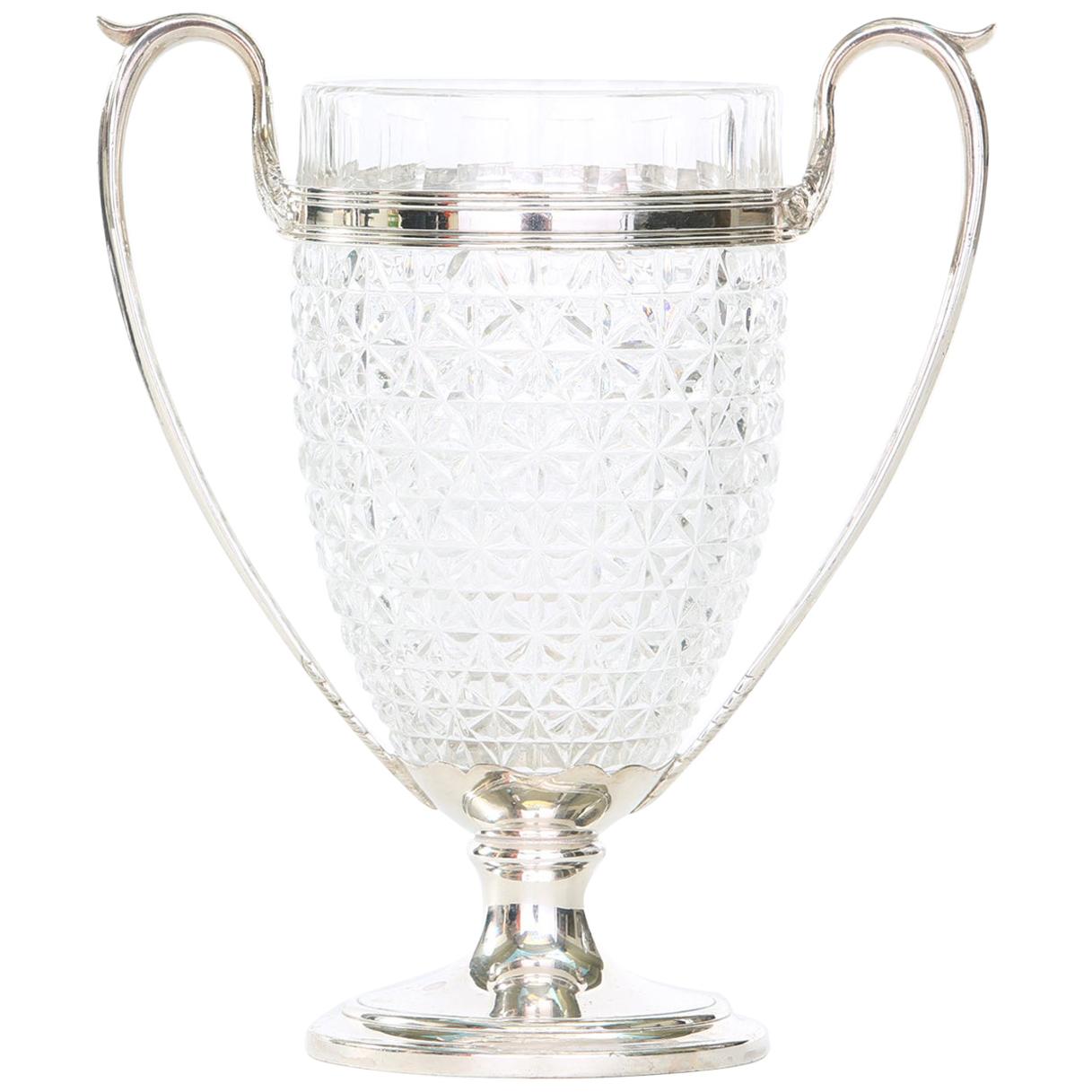 Large Art Deco Baccarat Facet Cut Crystal Vase For Sale at 1stDibs