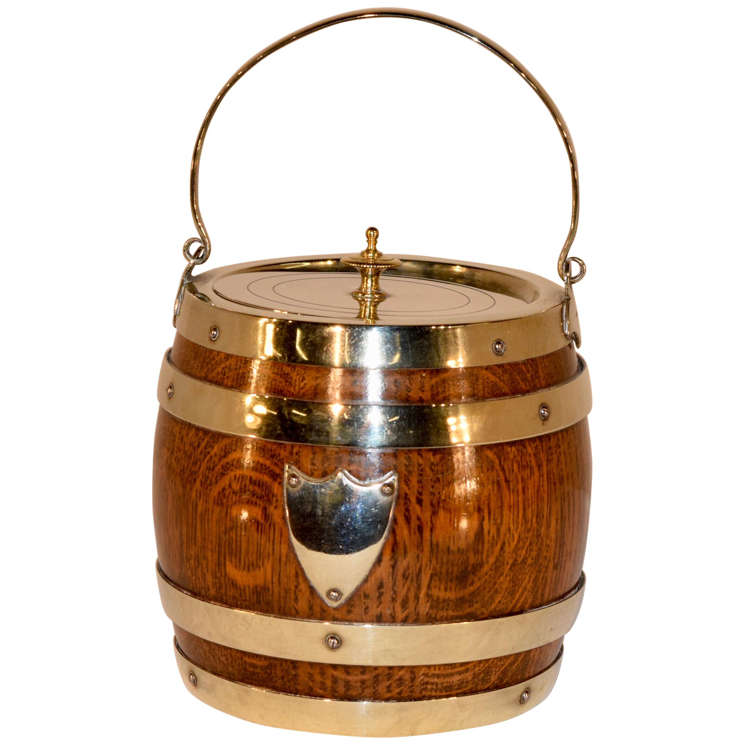 English Silver Plated Biscuit Barrel, circa 1900 at 1stDibs