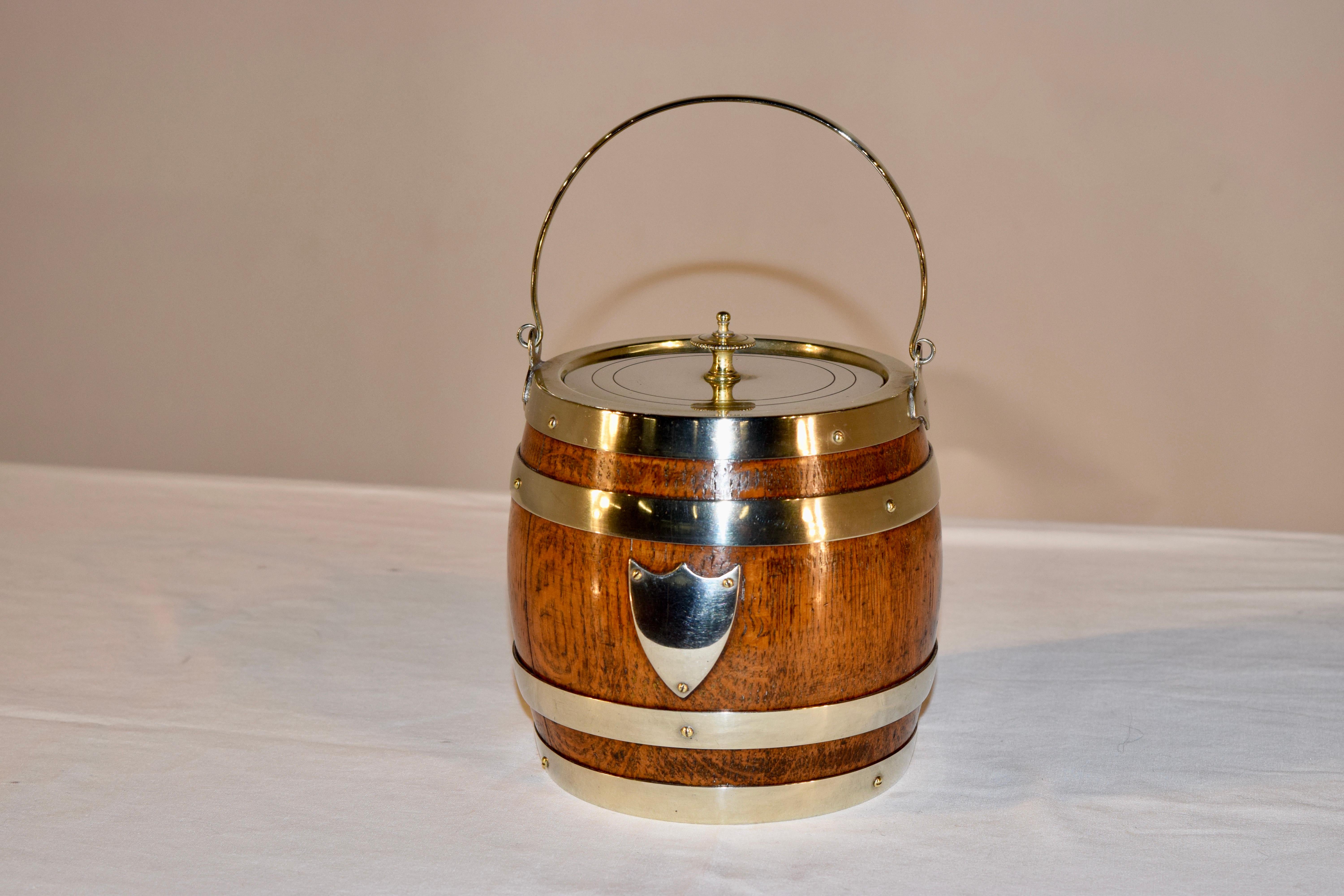 20th Century English Silver Plated Biscuit Barrel, circa 1900