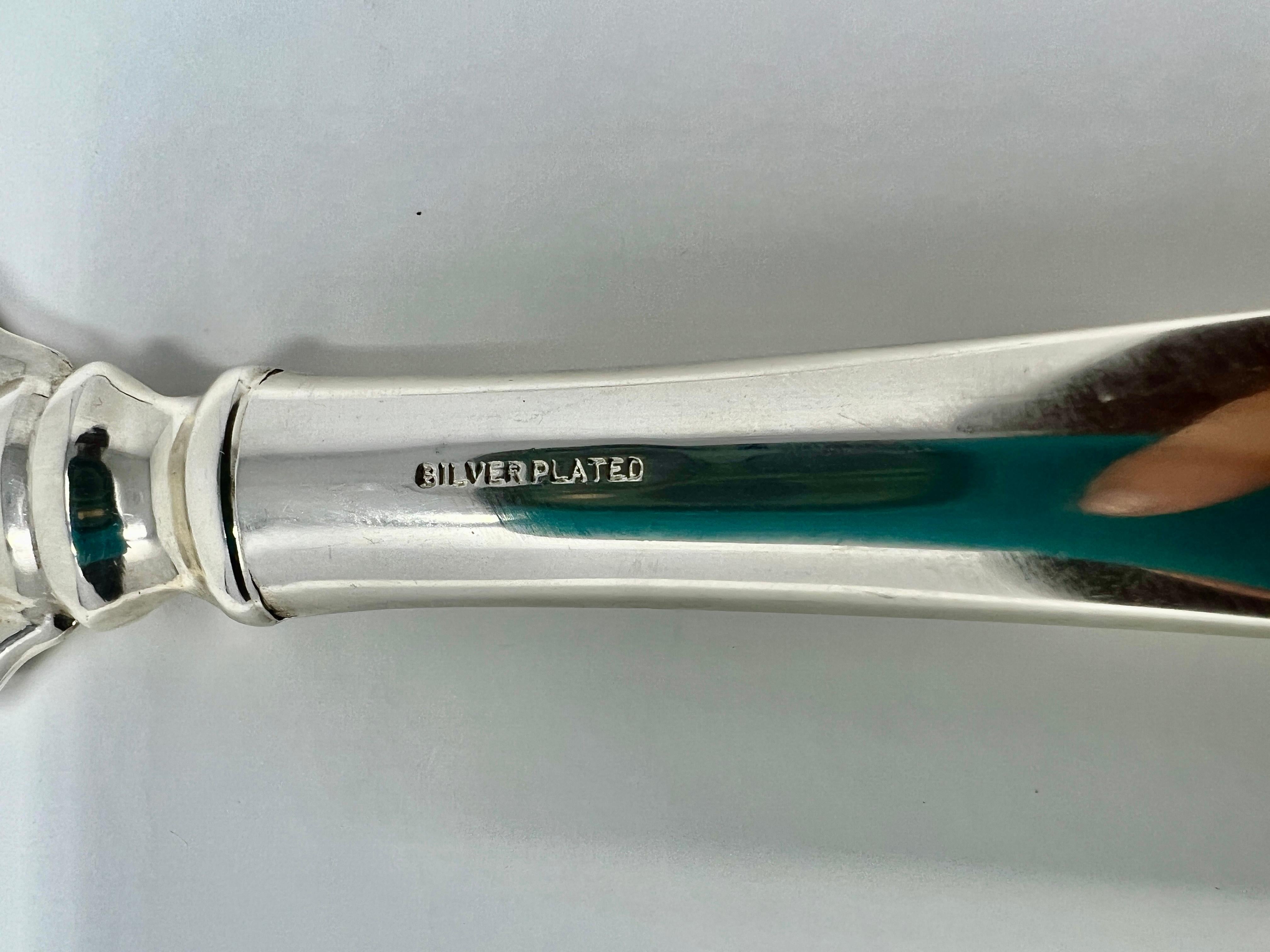 English Silver-Plated Cake Knife.