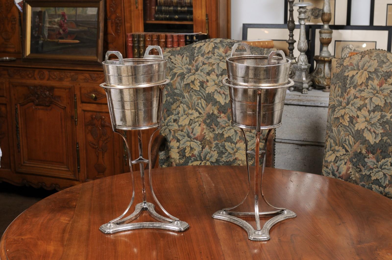 English Silver Plated Champagne Buckets Made for the Canadian Pacific Railway 8