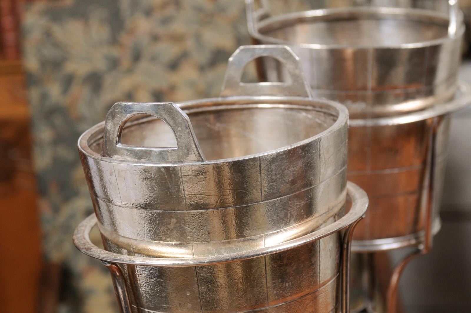English Silver Plated Champagne Buckets Made for the Canadian Pacific Railway 9