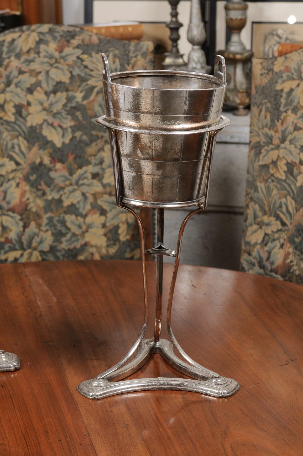 English Silver Plated Champagne Buckets Made for the Canadian Pacific Railway 1
