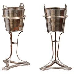 Vintage English Silver Plated Champagne Buckets Made for the Canadian Pacific Railway