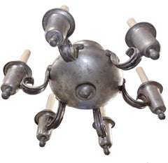 English Silver Plated Chandelier