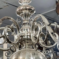 English Silver Plated Chandelier