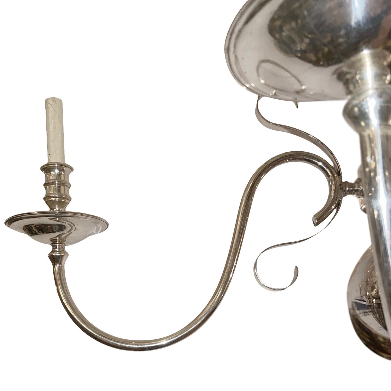English Silver Plated Chandelier 1
