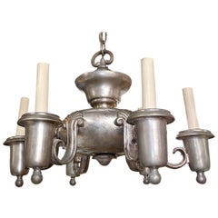 Vintage English Silver Plated Chandelier