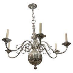 English Silver Plated Chandelier