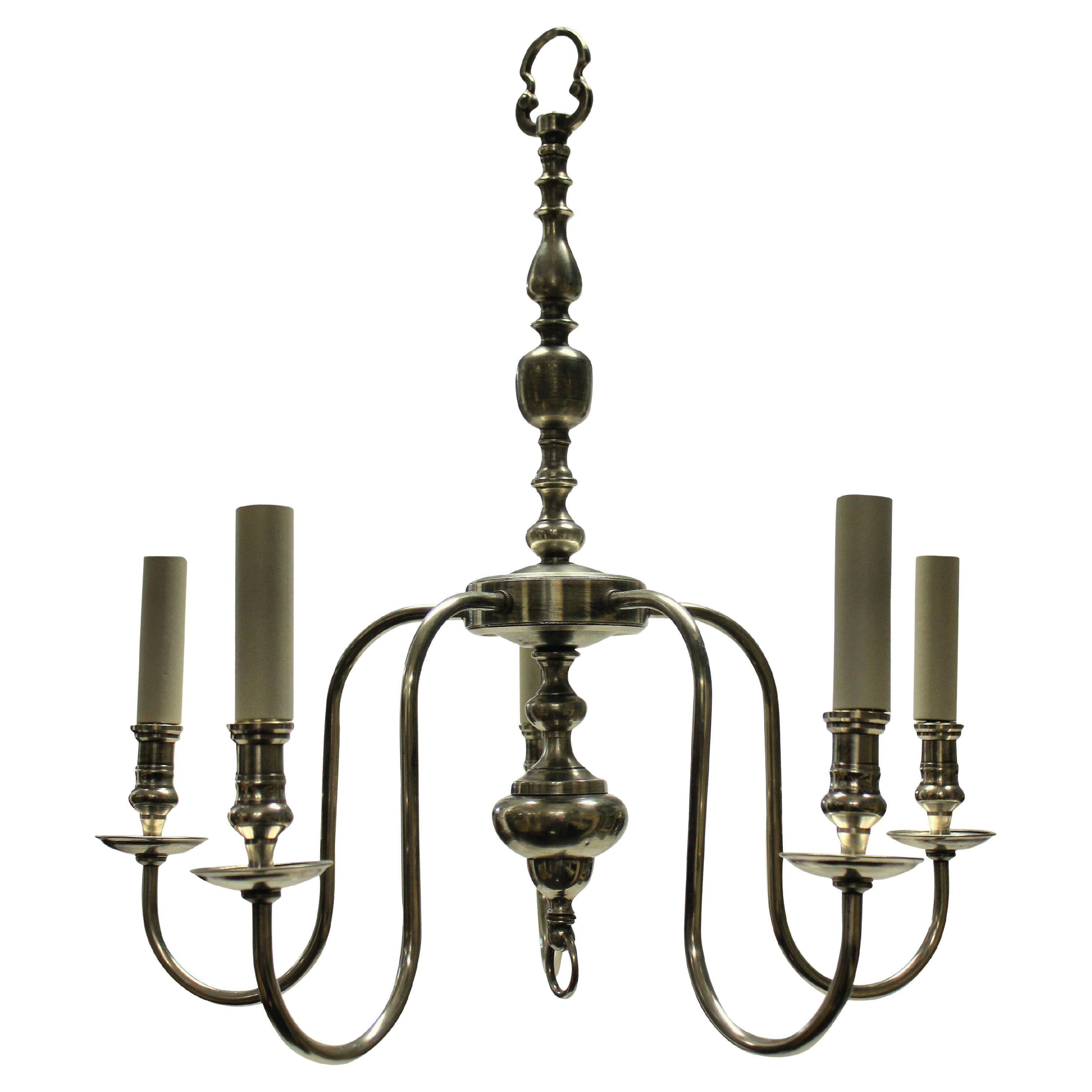 English Silver Plated Chandelier