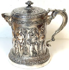 Jarra clásica inglesa de clarete bañada en plata de JG & Sons (James Dixon & Sons)