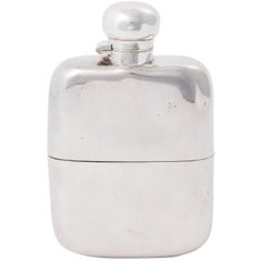 English Silver Plated Flask