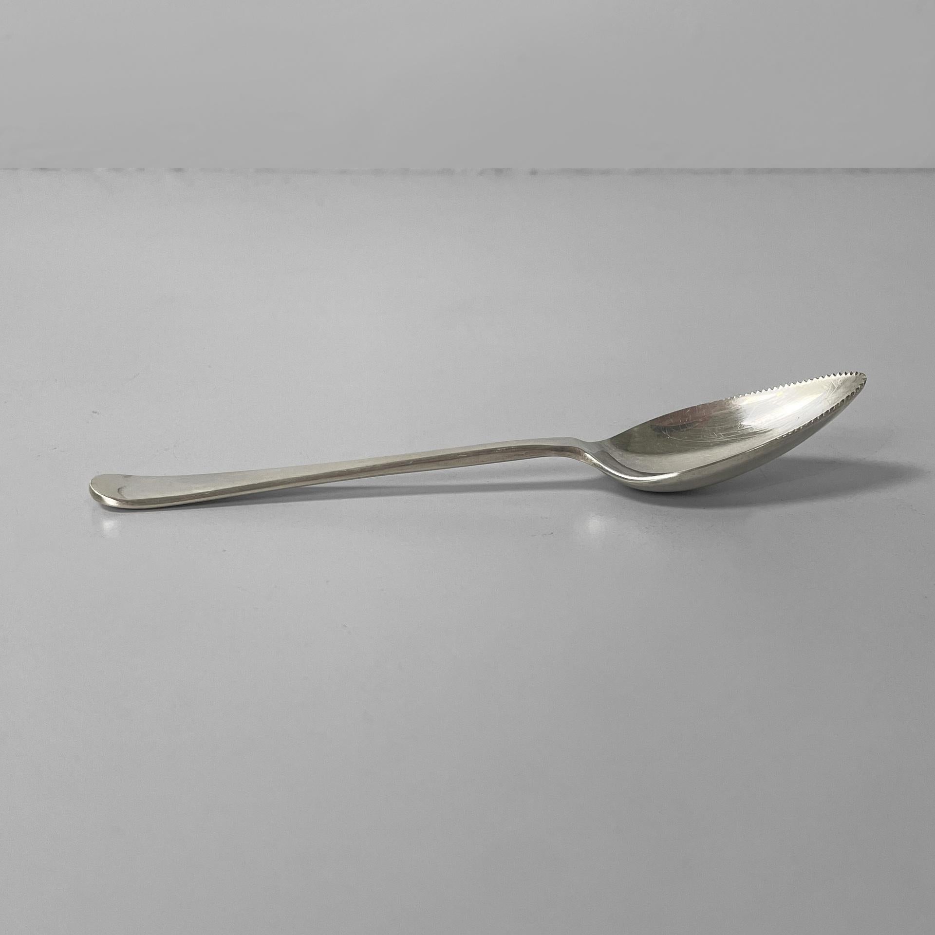 Englisches versilbertes Grapefruitmesser und -löffel von George Buttler, 1950er Jahre im Angebot 6