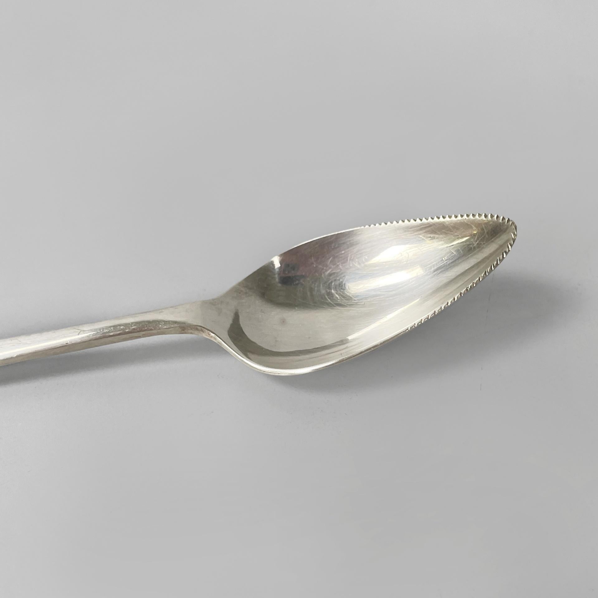 Englisches versilbertes Grapefruitmesser und -löffel von George Buttler, 1950er Jahre im Angebot 8