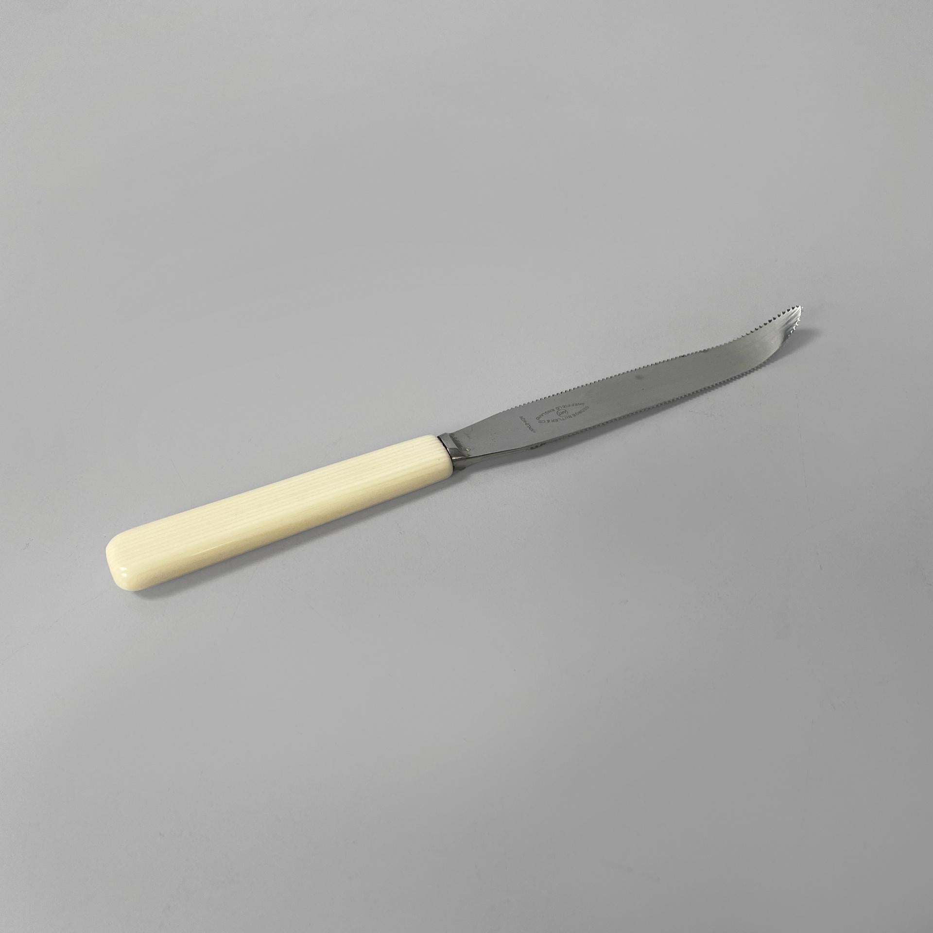 Englisches versilbertes Grapefruitmesser und -löffel von George Buttler, 1950er Jahre im Zustand „Relativ gut“ im Angebot in MIlano, IT