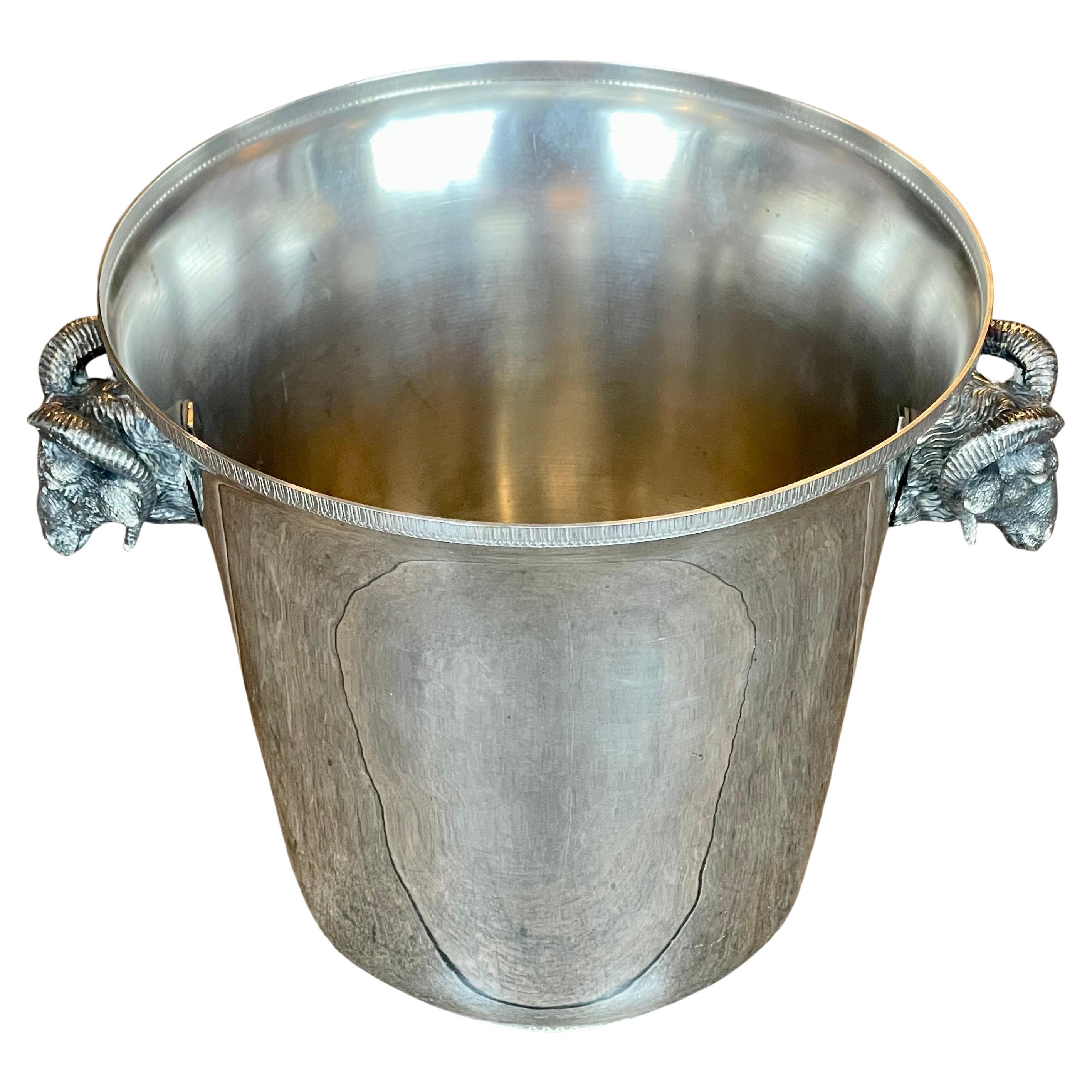 English Silver-Plated Ice Bucket For Sale