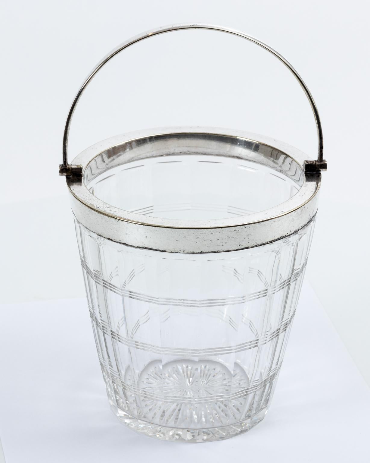 Mid-20th Century English Silver Plated Ice Pail For Sale
