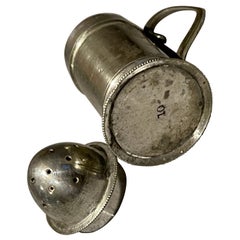 English Silver-Plated Miniature Pepper or Spice Shaker, Circa 1900 Salt Shaker