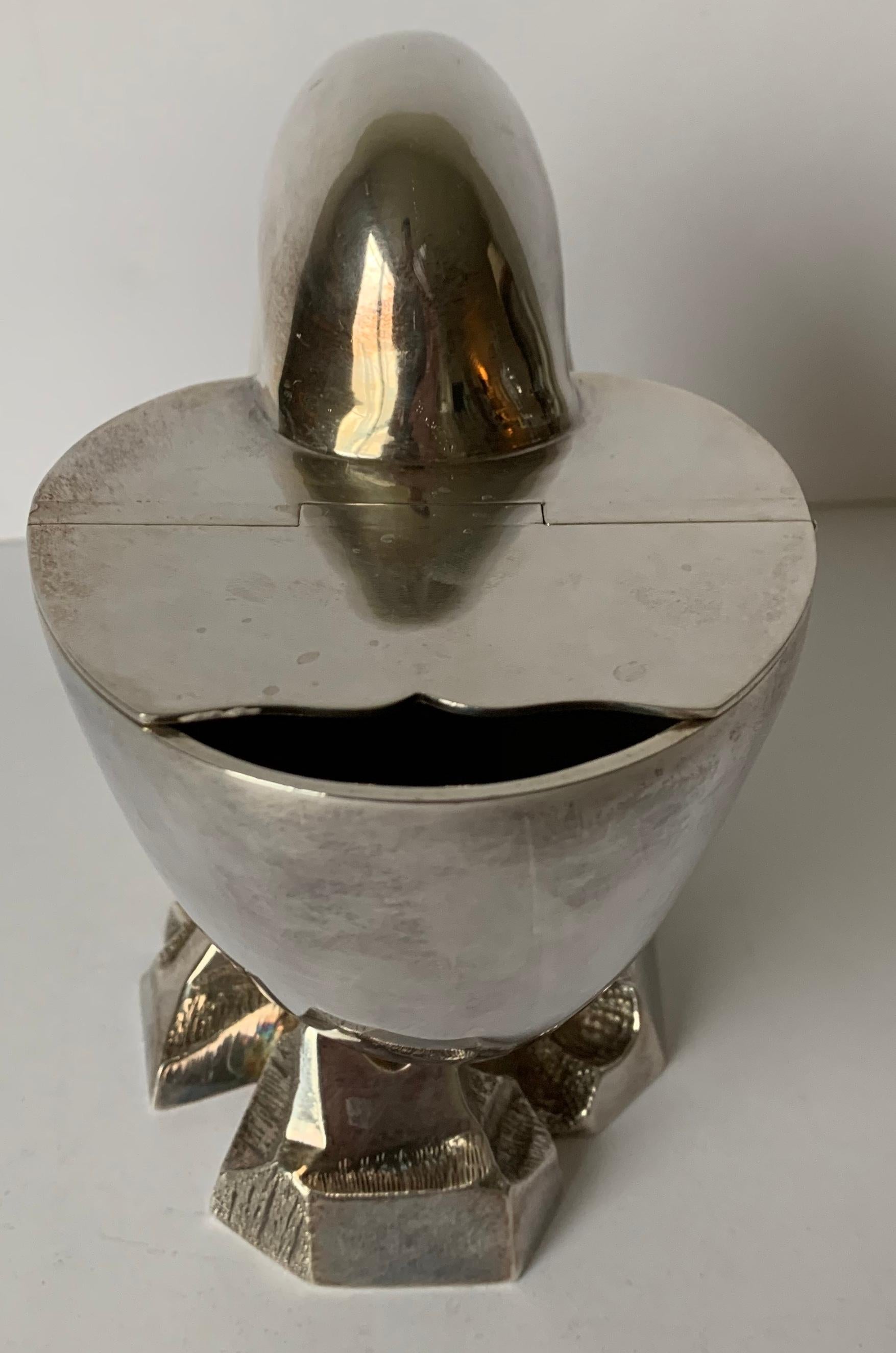 Regency English Silver Plated Nautilus Shell Spoon Warmer