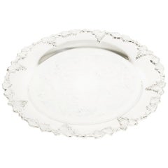 English Silver Plated Round Barware / Tableware Tray