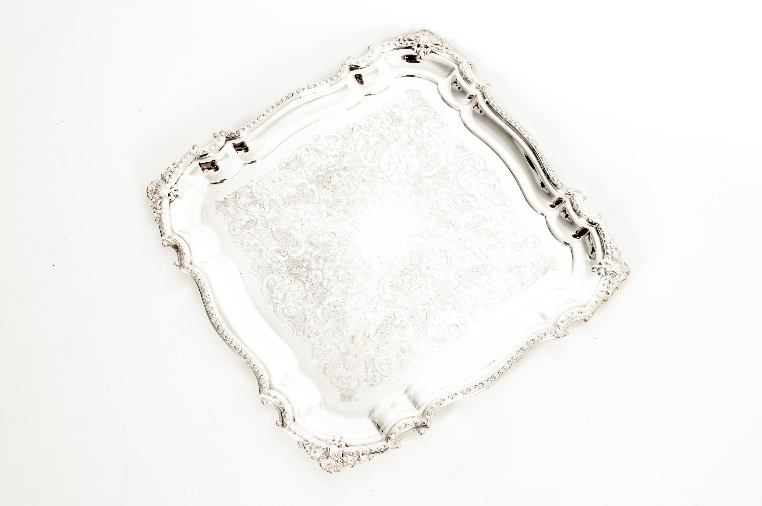 20th Century English Silver Plated Sheffield Barware / Serving Tray