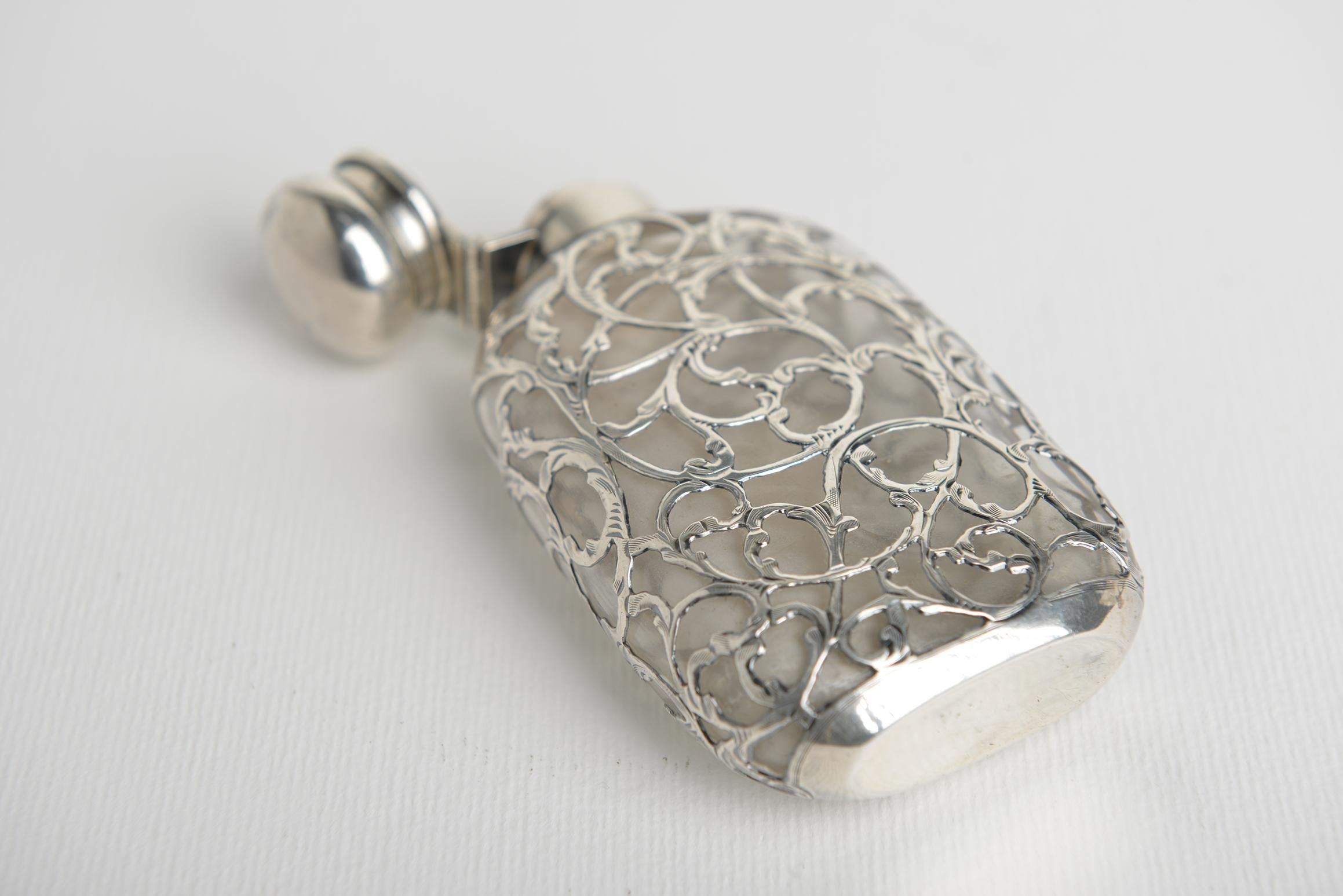 English Silver Pocket Wiskey Flask 1