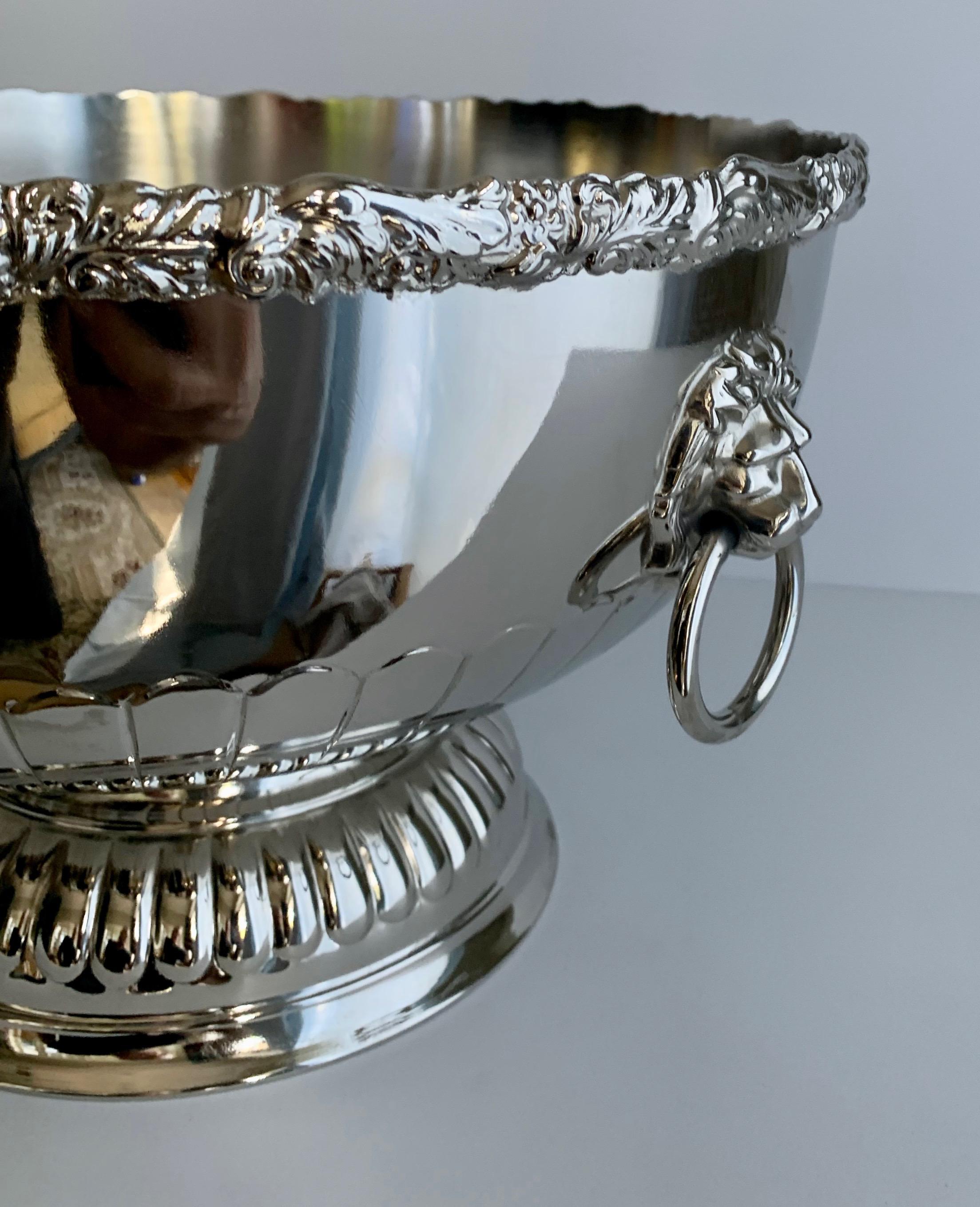 silver bowl with handles